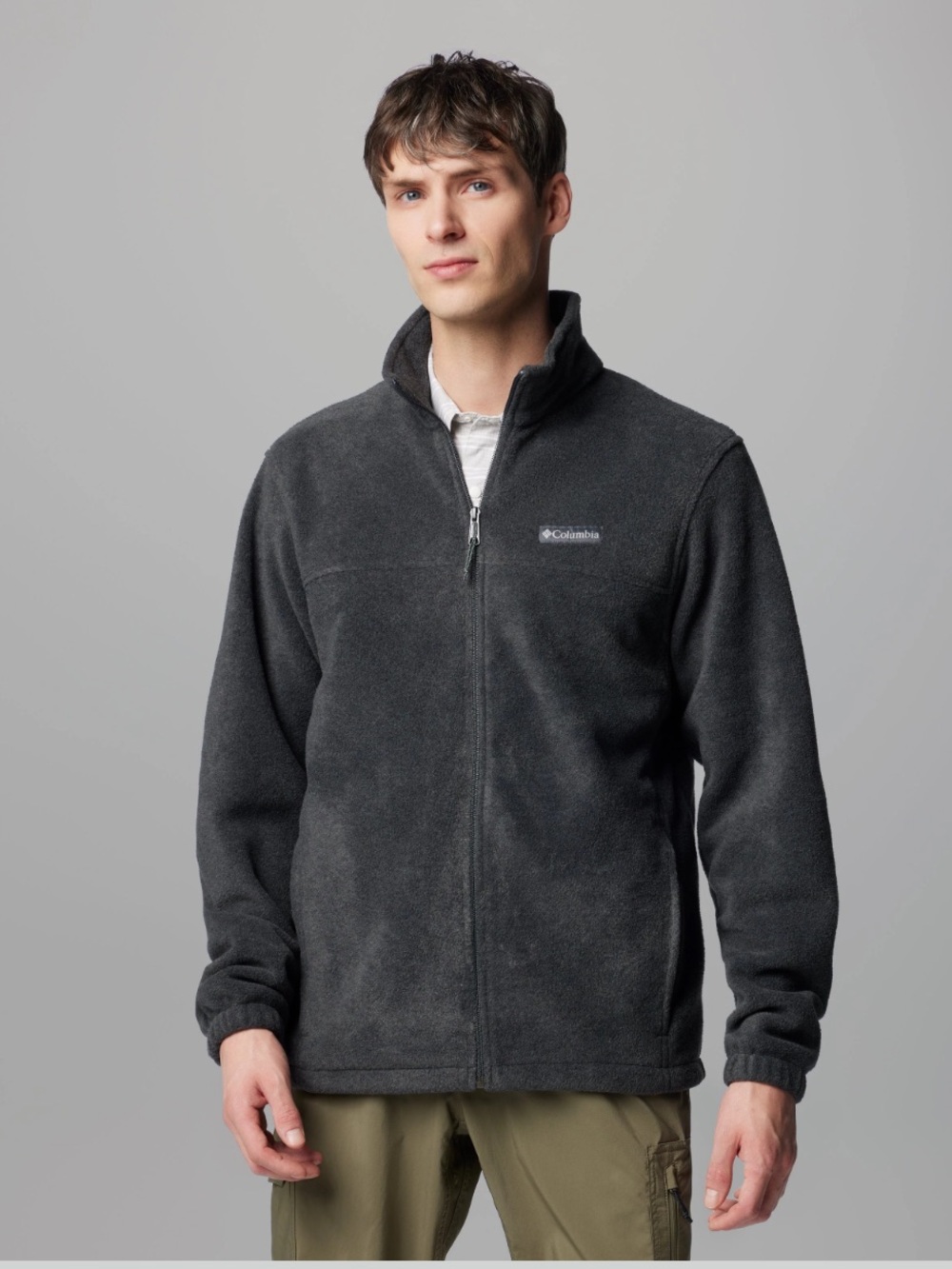 Columbia Men's Charcoal Full-Zip Fleece Jacket